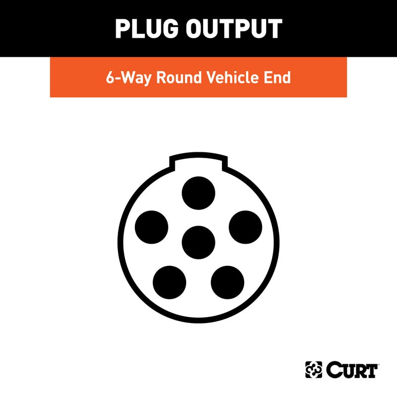 CURT 58090 Vehicle-Side 6-Pin Round Trailer Wiring Harness Socket - Image 5